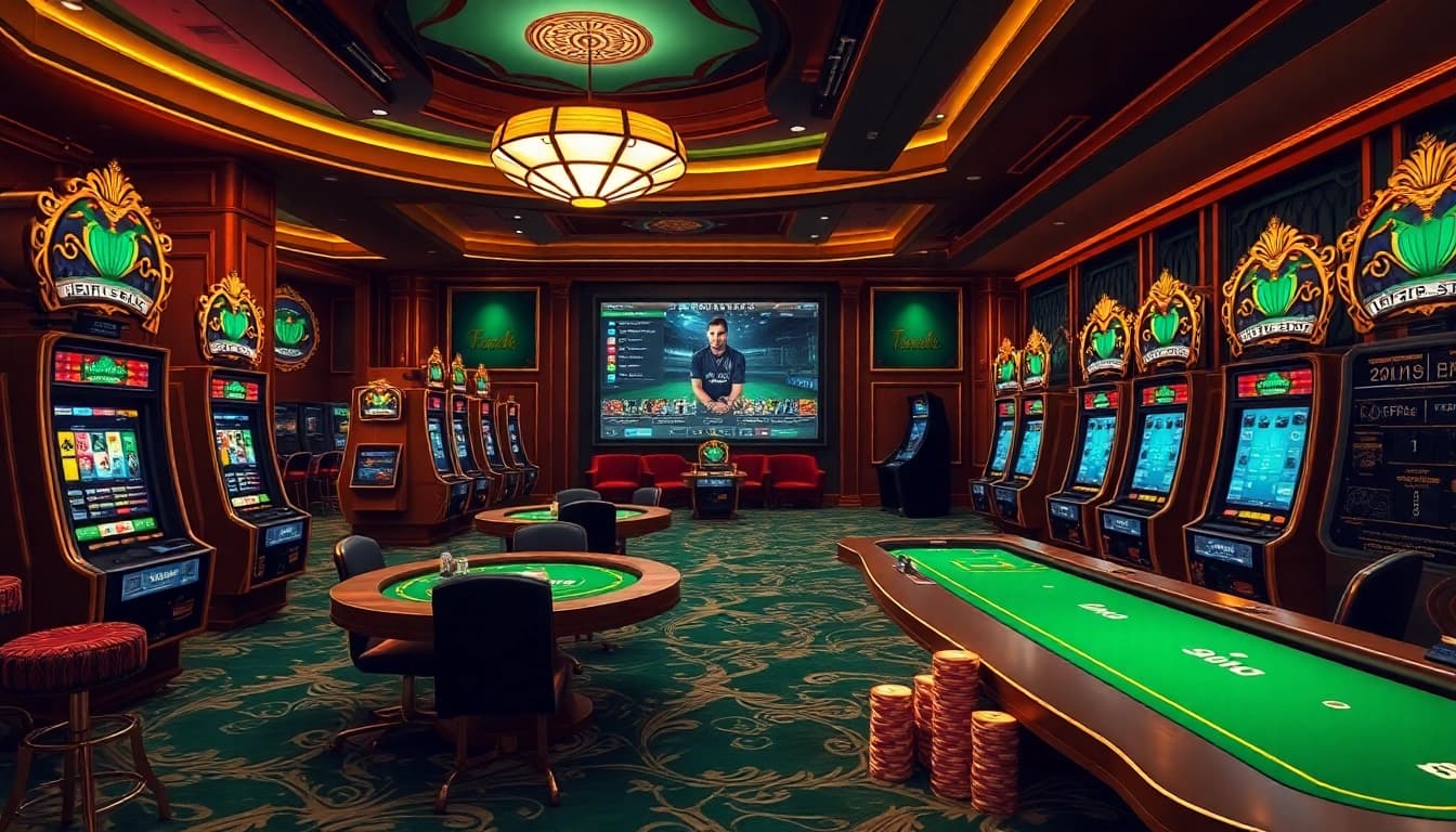 Betting action on llink alternatif sbobet with vibrant casino elements like slots and poker chips.