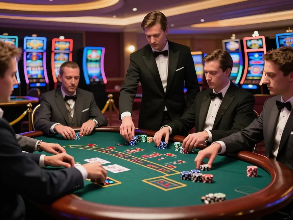 Experience high-stakes blackjack excitement at https://s8inc.com/ in a luxurious casino setting.