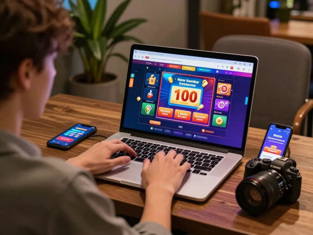 Experience the thrill of online gambling with a bonus new member 100 on an interactive device