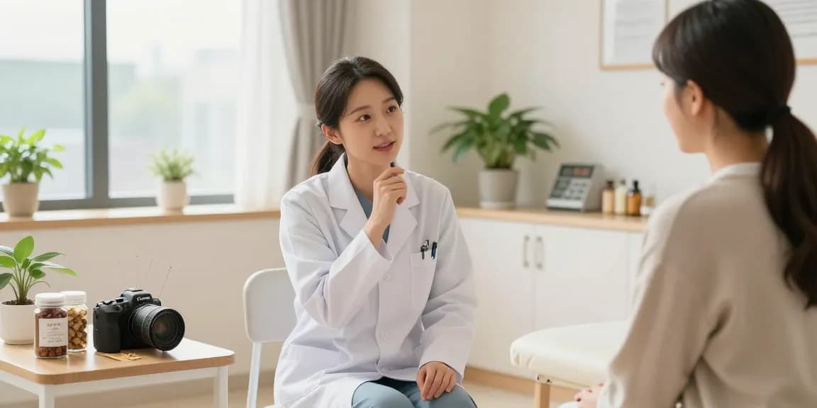 Consultation at 수원교통사고한의원 showcasing expert care for traffic accident recovery.