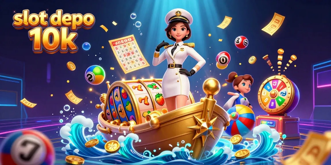 Experience thrilling gameplay at slot depo 10k with exciting slot reels surrounded by colorful elements.