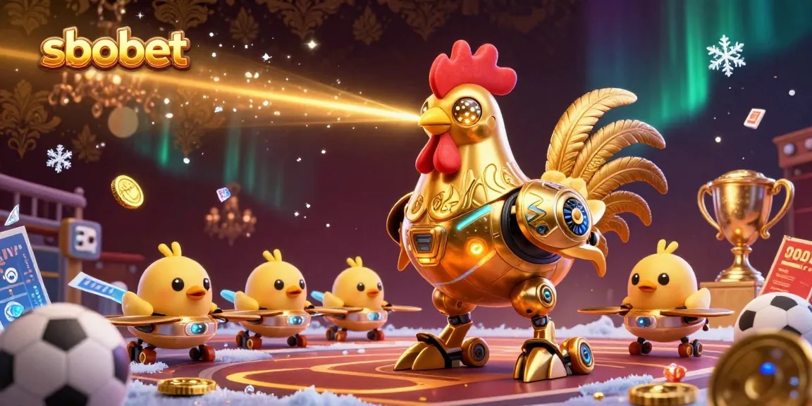 Engage in sbobet betting strategies with dynamic sports elements and vibrant characters in a vibrant 3D scene.