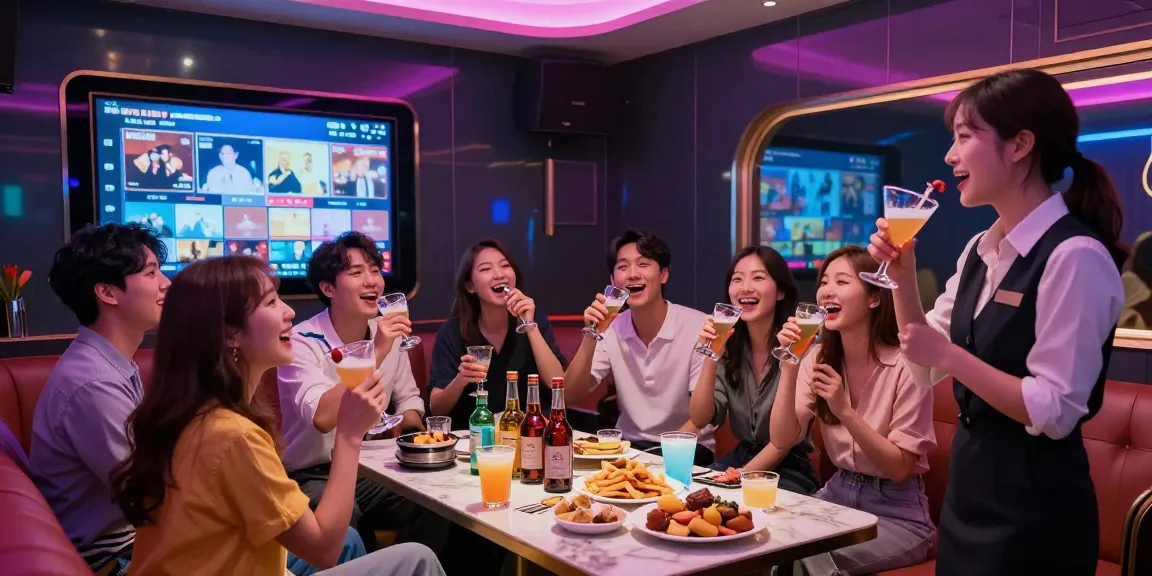 Dynamic Incheon nightlife at 인천쓰리노 karaoke, featuring lively atmosphere, stylish decor, and engaging managers.