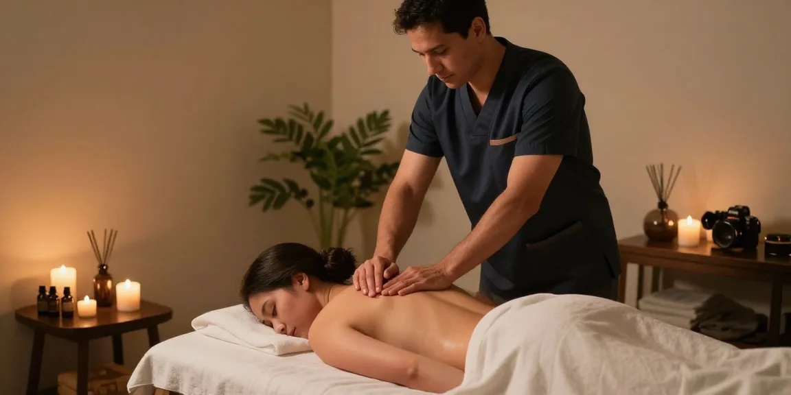 Relaxing 스웨디시 massage session in a serene spa environment