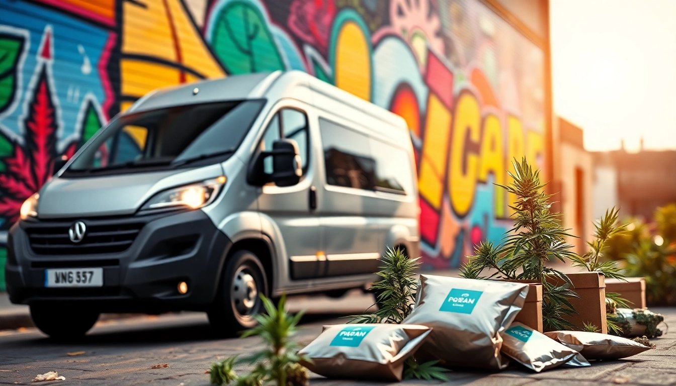Experience seamless bud delivery uk with a professional service showcased in an urban setting.