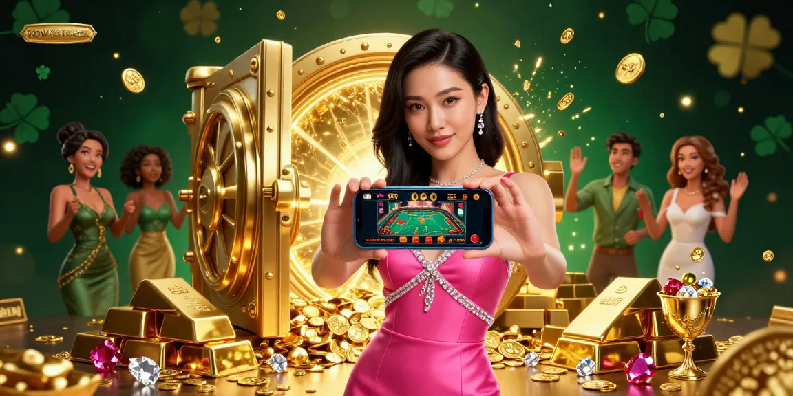 YOWESTOGEL showcases a stunning Asian woman engaging with a live dealer casino game in an opulent setting.