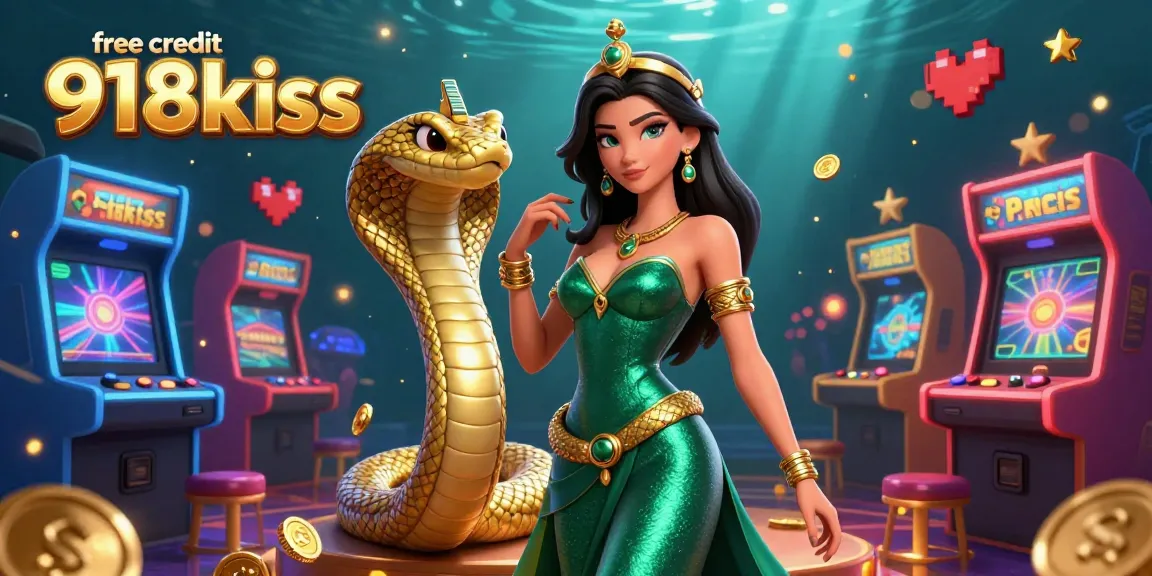 Spin luck with free credit 918kiss in a vibrant 3D casino scene featuring exciting game elements.