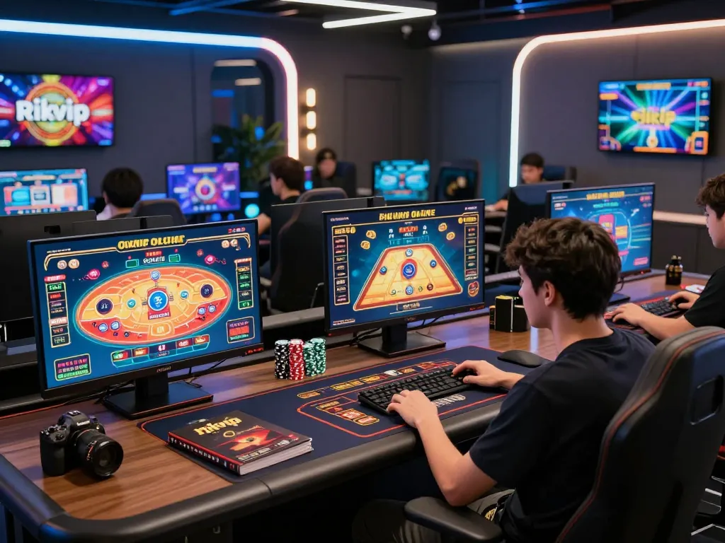 Engage in strategic gameplay on rikvip with a high-tech online casino setup.