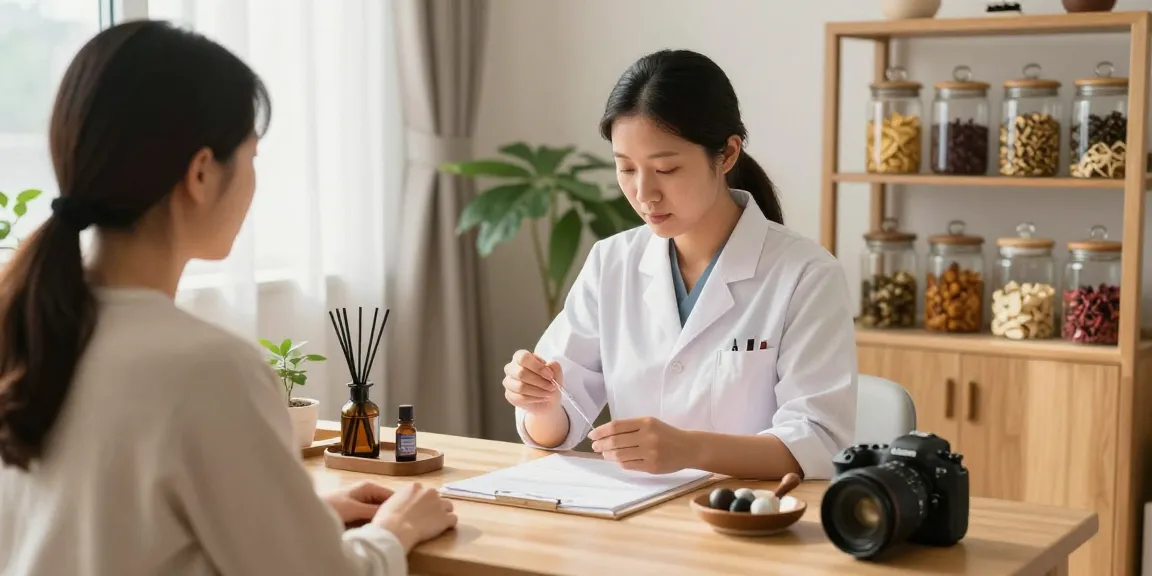Healing acupuncture session at 영통한의원 in a serene wellness environment featuring natural decor and therapeutic atmosphere.