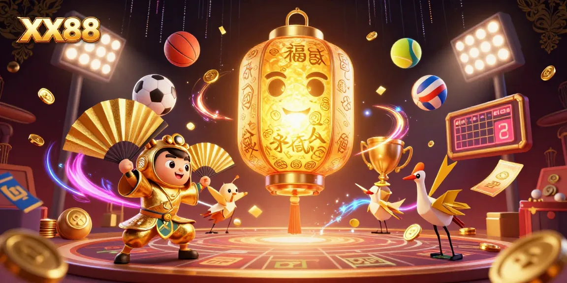 Bet and win with exciting gameplay in the XX88 casino, featuring lucky symbols and dynamic game elements.