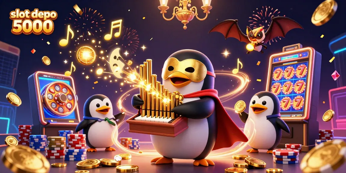 Spin to win big at slot depo 5000 with exciting slot machines and golden coin treasures.