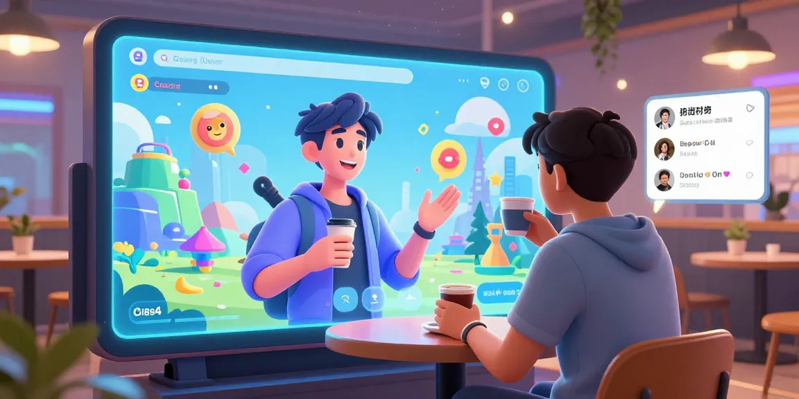 Engaging gameplay scene showcasing Status app interactions with vibrant AI characters, emphasizing virtual social fame.