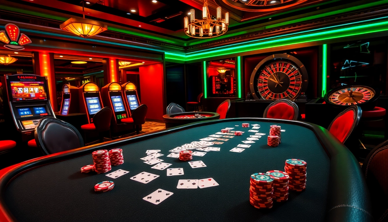 Experience winning moments at MM88's vibrant casino with poker chips and roulette action.