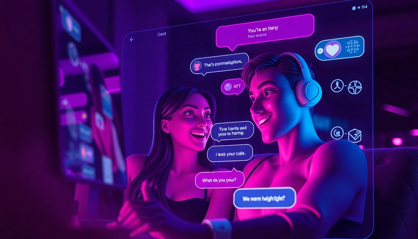 Engaging AI porn chat interface showcasing playful characters in a cozy atmosphere.